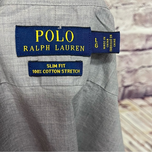 Polo Ralph Lauren Gray Button Front Long Sleeve Shirt - Picture 8 of 8